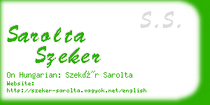 sarolta szeker business card